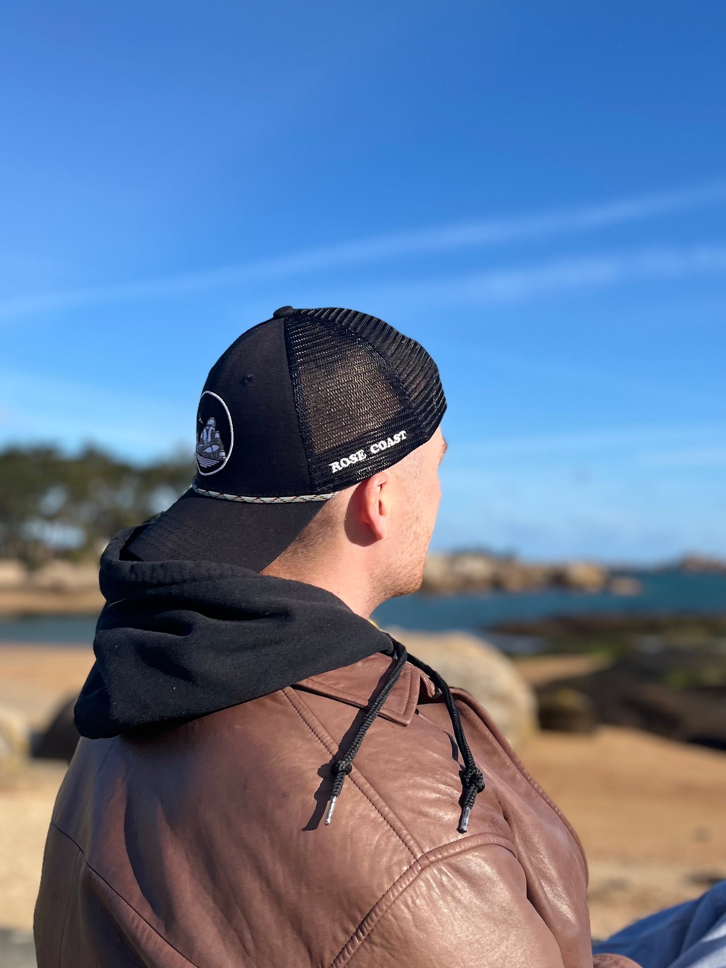 Casquette PERROZ’ Noir, version ROPE 🪢 Gris stripe